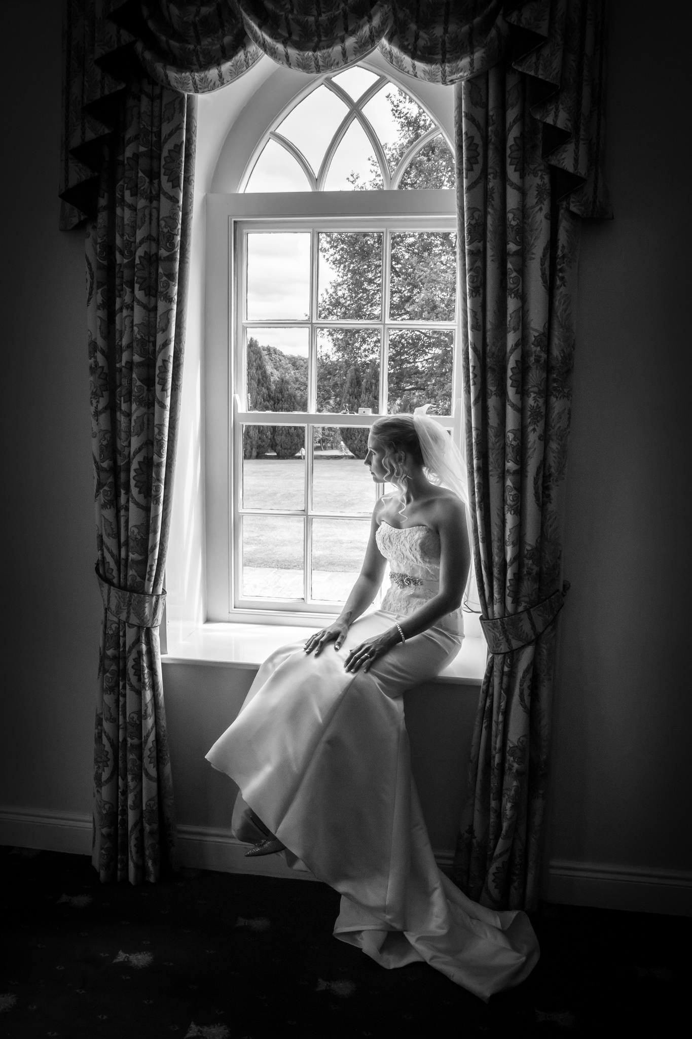 Bride in a window